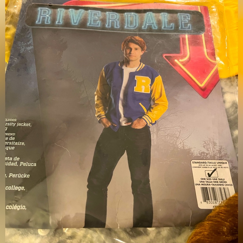 RIVERDALE Costume Varsity Letter Jacket Wig Standard One Size HALLOWEEN
